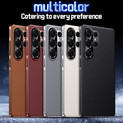 Soft Armor Cooling Plain Leather Hybrid PC Phone Case