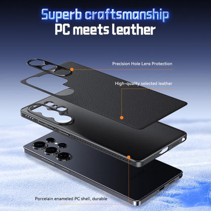 Soft Armor Cooling Plain Leather Hybrid PC Phone Case