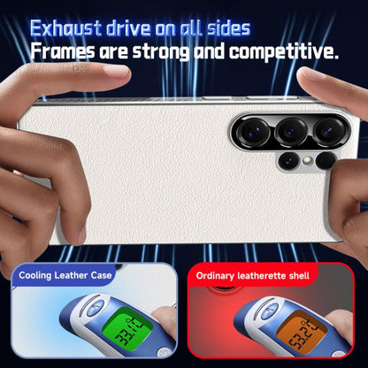 Soft Armor Cooling Plain Leather Hybrid PC Phone Case