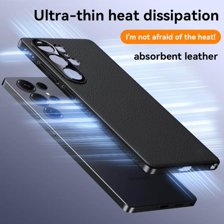 Soft Armor Cooling Plain Leather Hybrid PC Phone Case