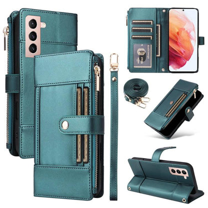 Crossbody Strap RFID Blocking Zipper Wallet Leather Phone Case