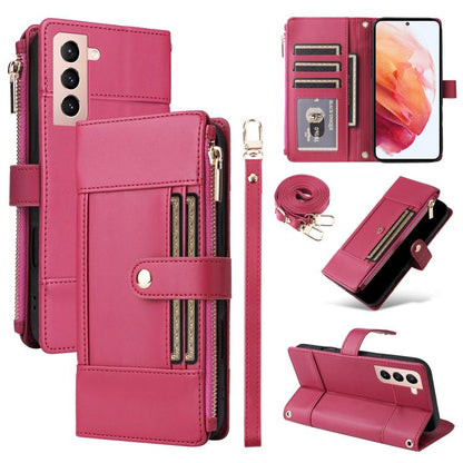 Crossbody Strap RFID Blocking Zipper Wallet Leather Phone Case