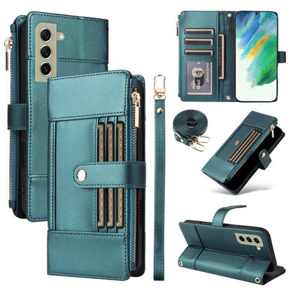 Crossbody Strap RFID Blocking Zipper Wallet Leather Phone Case