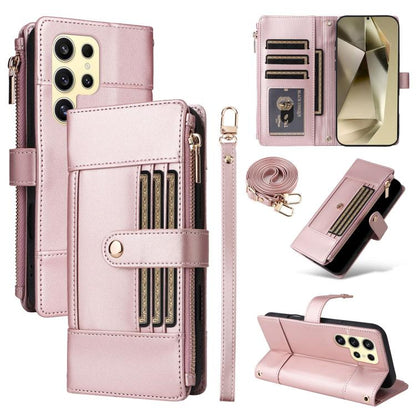 Crossbody Strap RFID Blocking Zipper Wallet Leather Phone Case