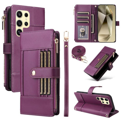 Crossbody Strap RFID Blocking Zipper Wallet Leather Phone Case