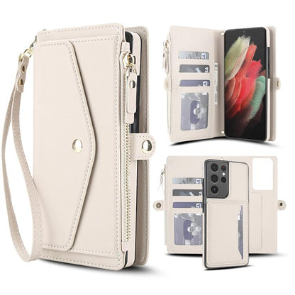 Multifunctional Wallet Detachable Leather Phone Case with Lanyard