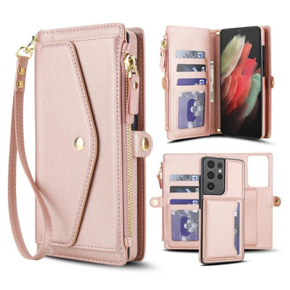 Multifunctional Wallet Detachable Leather Phone Case with Lanyard