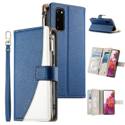 Stitching Multi-card Zipper Wallet Leather Phone Case with Short Strap