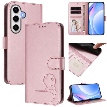 Litter Panda Embossing RFID Leather Phone Case with Lanyard