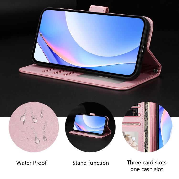 Litter Panda Embossing RFID Leather Phone Case with Lanyard