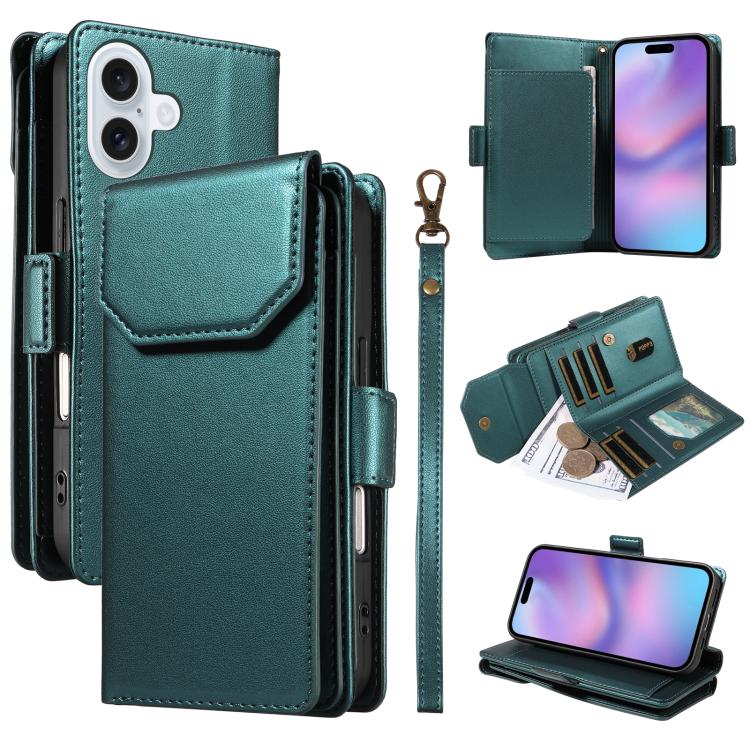 Multi Card Wallet Leather Phone Case with Strap