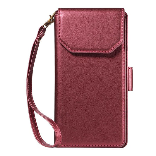 Multi Card Wallet Leather Phone Case with Strap