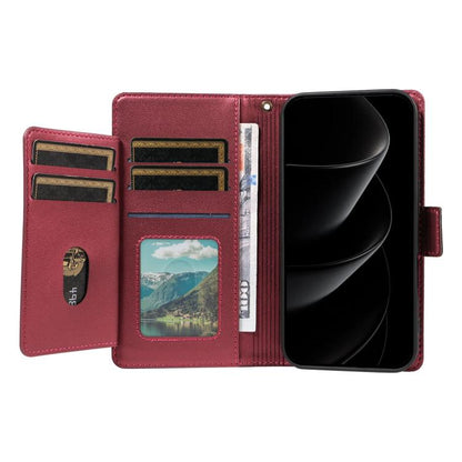 Multi Card Wallet Leather Phone Case with Strap