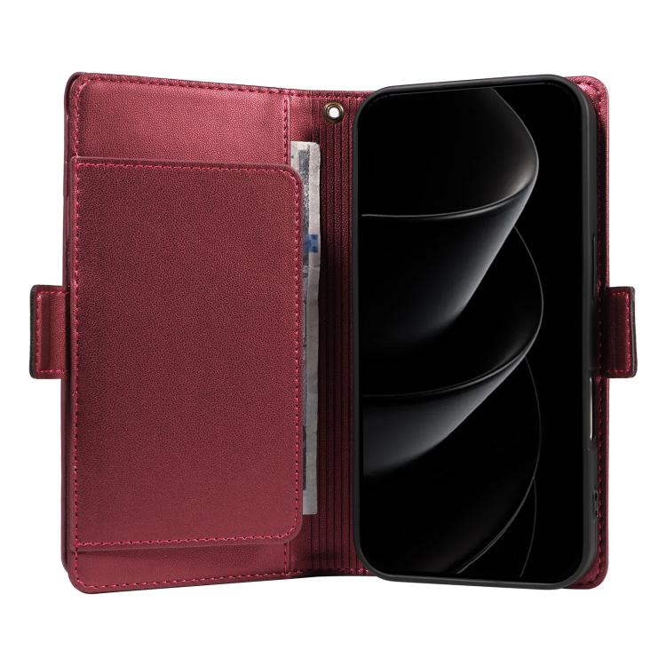 Multi Card Wallet Leather Phone Case with Strap