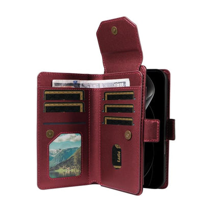 Multi Card Wallet Leather Phone Case with Strap