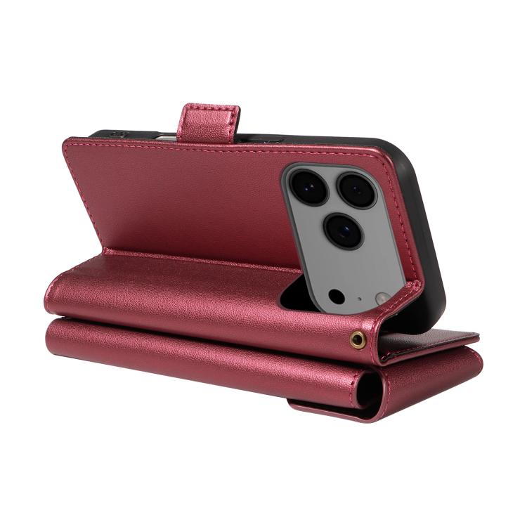 Multi Card Wallet Leather Phone Case with Strap