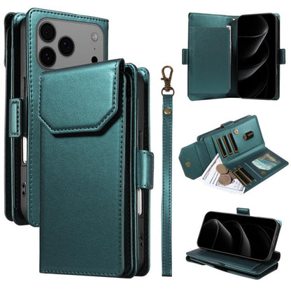 Multi Card Wallet Leather Phone Case with Strap