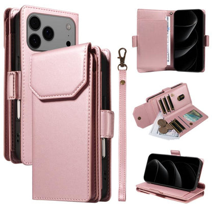 Multi Card Wallet Leather Phone Case with Strap