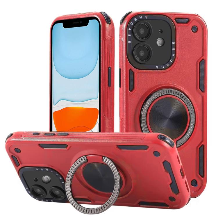 Three-core Mecha 360 Degree Rotation Magnetic Holder Phone Case