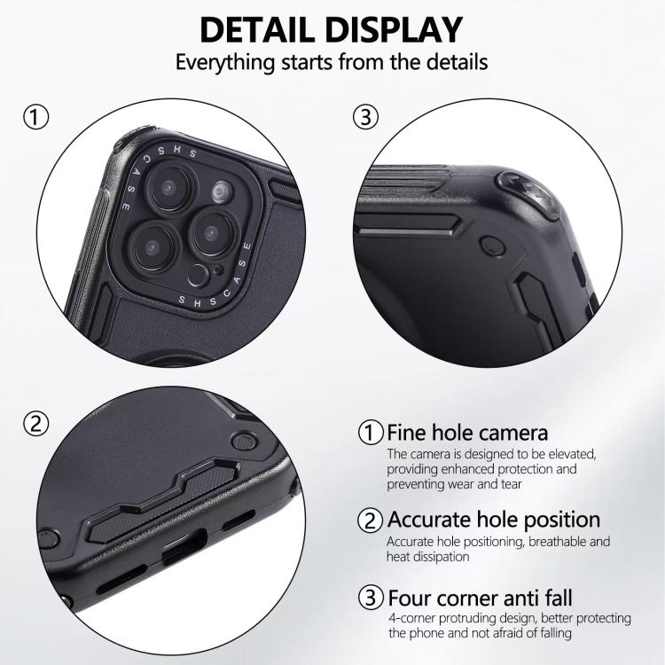 Three-core Mecha 360 Degree Rotation Magnetic Holder Phone Case