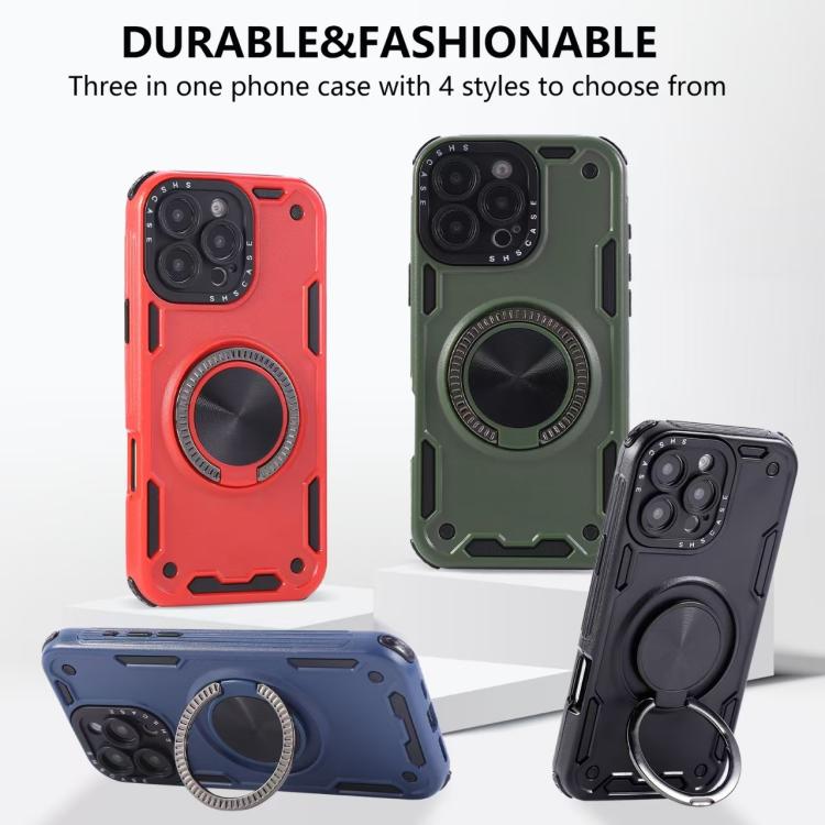 Three-core Mecha 360 Degree Rotation Magnetic Holder Phone Case