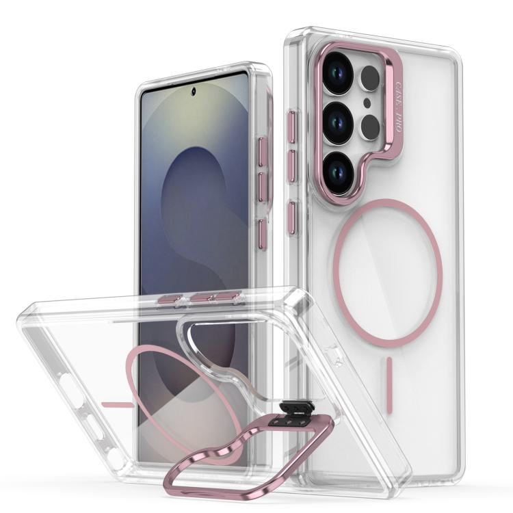 Bright Color Clear MagSafe Lens Frame Holder Phone Case