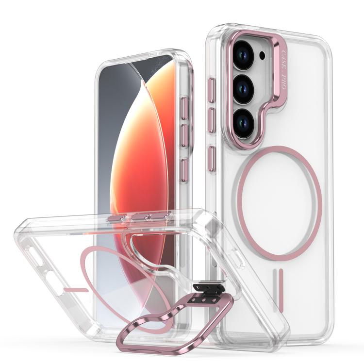 Bright Color Clear MagSafe Lens Frame Holder Phone Case
