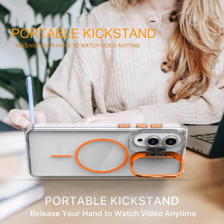 Bright Color Clear MagSafe Lens Frame Holder Phone Case