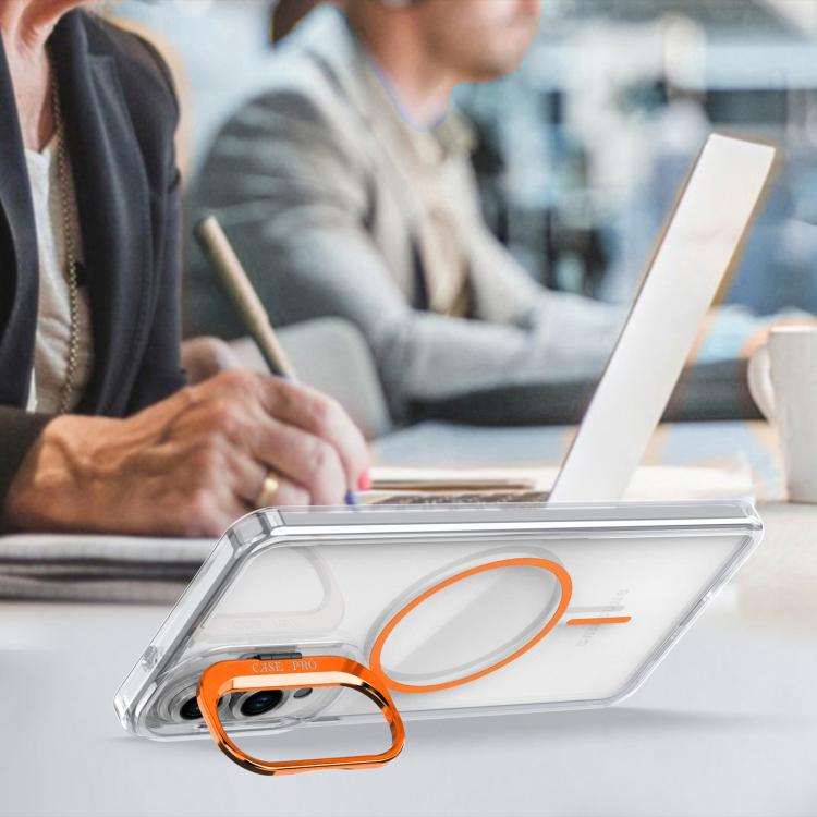 Bright Color Clear MagSafe Lens Frame Holder Phone Case