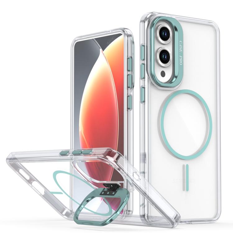 Bright Color Clear MagSafe Lens Frame Holder Phone Case