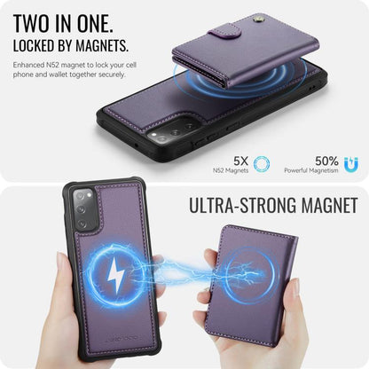 JEEHOOD J09 Buckle Card Bag MagSafe Magnetic Style RFID Leather Phone Case