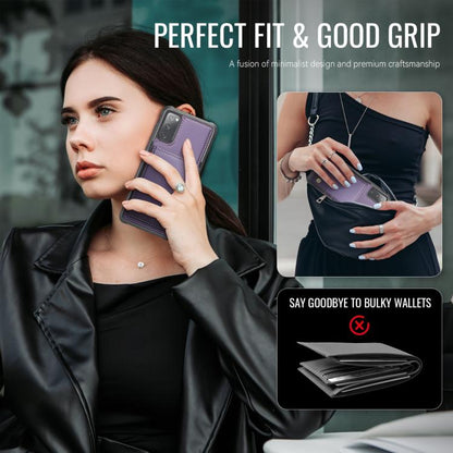 JEEHOOD J09 Buckle Card Bag MagSafe Magnetic Style RFID Leather Phone Case