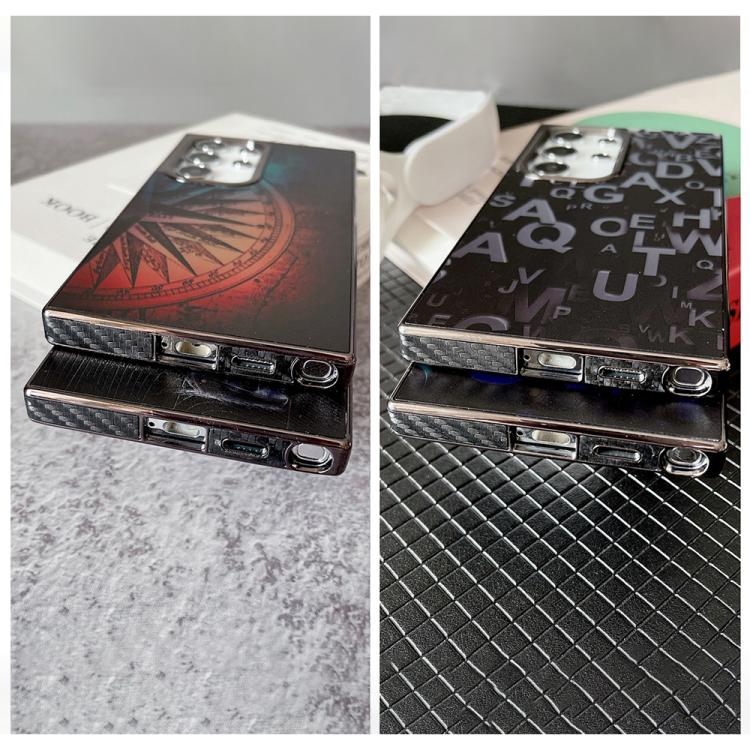 Side Carbon Fiber Pattern Electroplated TPU Phone Case