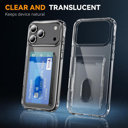 Crystal Clear Card Slot PC Hybrid TPU Phone Case
