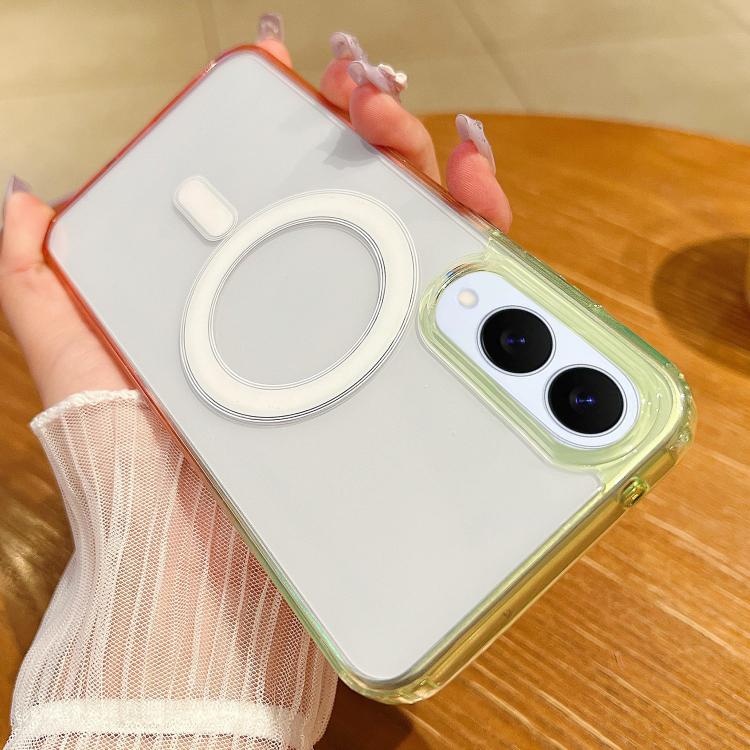Contrast Color Gradient Transparent MagSafe Phone Case