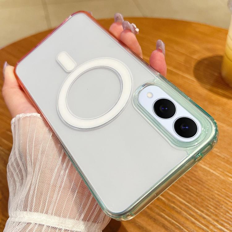 Contrast Color Gradient Transparent MagSafe Phone Case