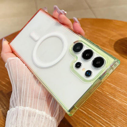 Contrast Color Gradient Transparent MagSafe Phone Case