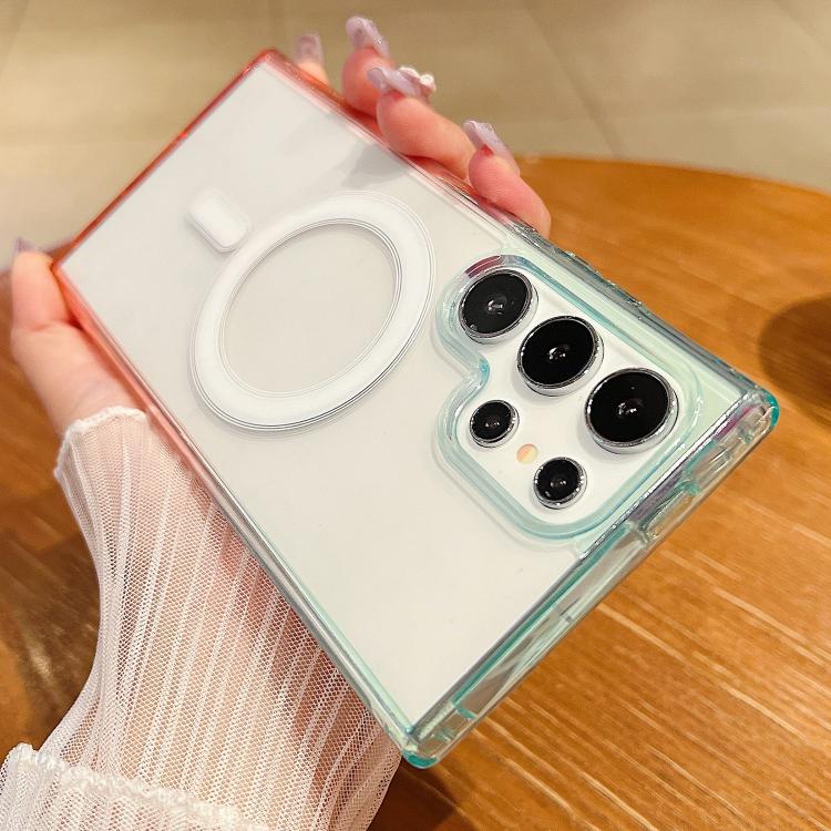 Contrast Color Gradient Transparent MagSafe Phone Case
