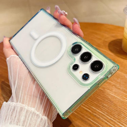 Contrast Color Gradient Transparent MagSafe Phone Case