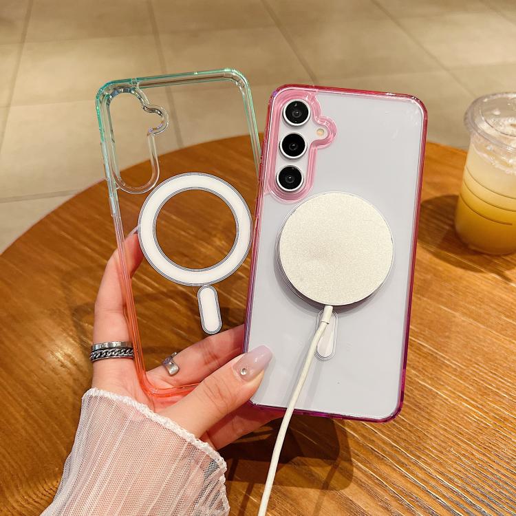 Contrast Color Gradient Transparent MagSafe Phone Case