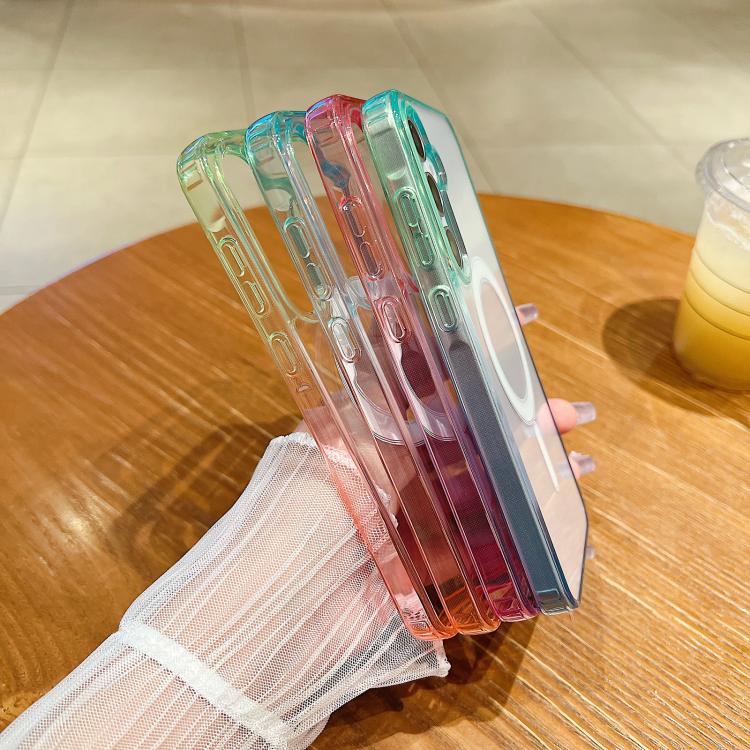 Contrast Color Gradient Transparent MagSafe Phone Case