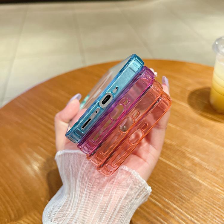 Contrast Color Gradient Transparent MagSafe Phone Case