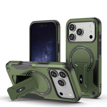 Armor Magsafe Holder PC Hybrid TPU Phone Case