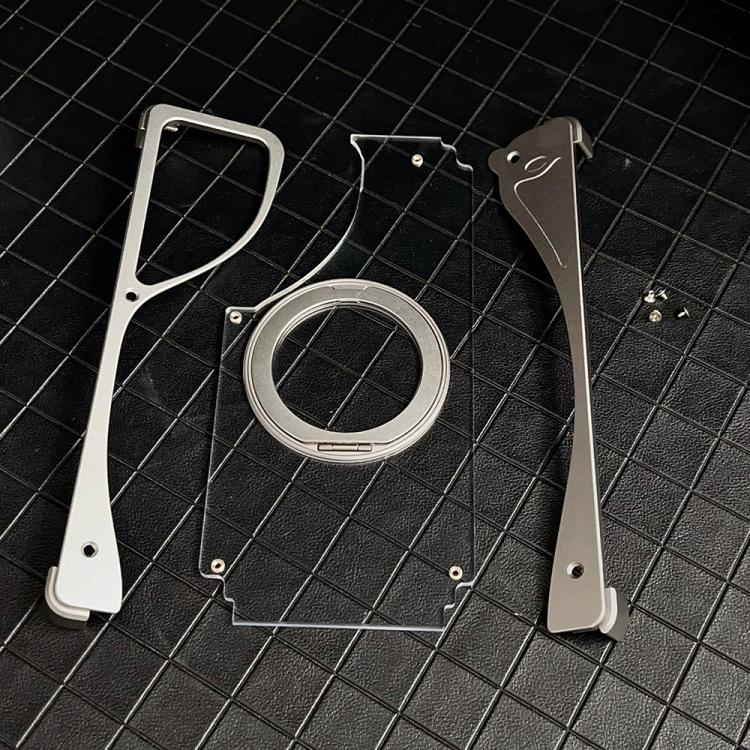 Metal Frameless 360 Degree Rotation Holder MagSafe Transparent Phone Case