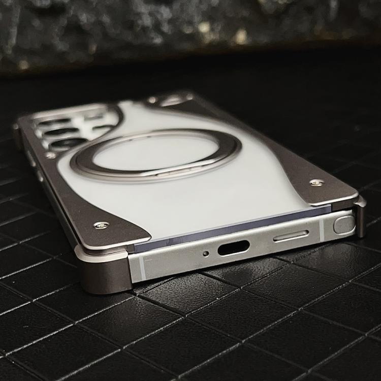 Metal Frameless 360 Degree Rotation Holder MagSafe Transparent Phone Case