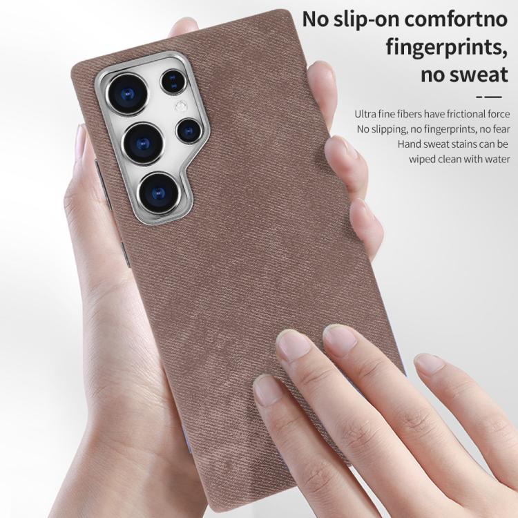 VIETAO Retro Denim Texture PU Leather MagSafe Phone Case