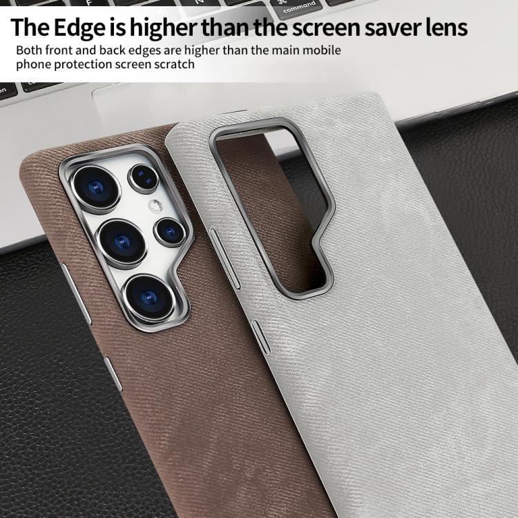 VIETAO Retro Denim Texture PU Leather MagSafe Phone Case