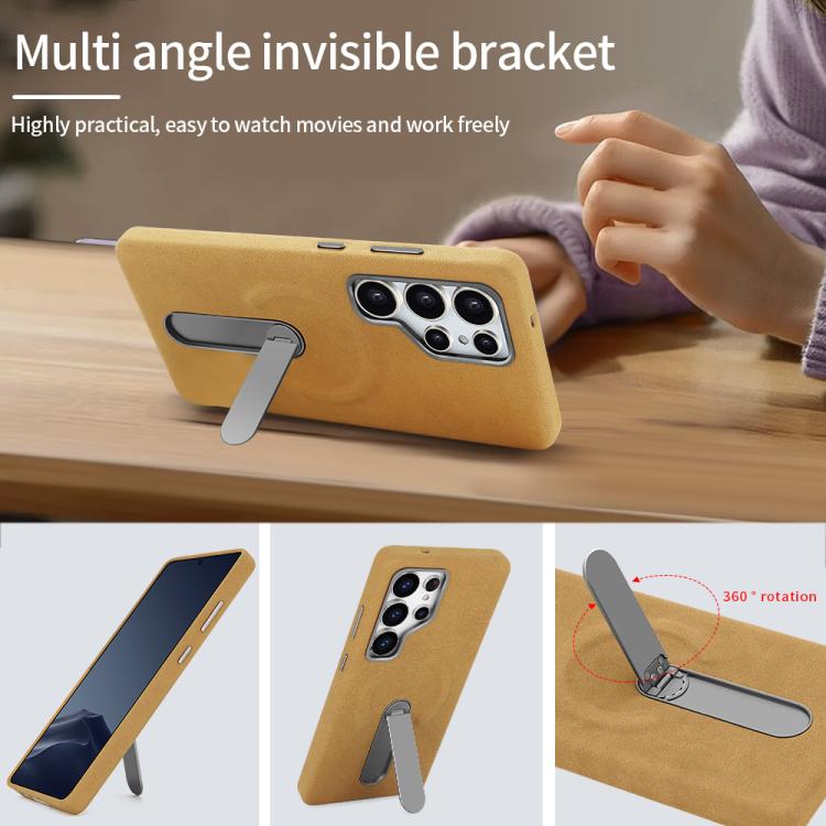 VIETAO Suede MagSafe PU Leather Phone Case with Holder