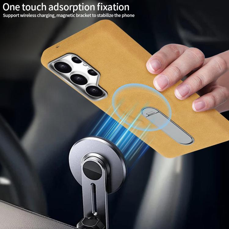 VIETAO Suede MagSafe PU Leather Phone Case with Holder