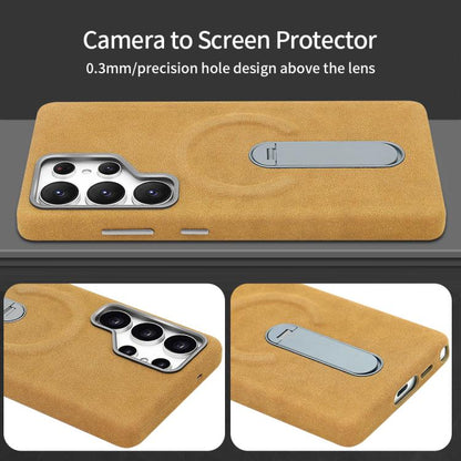 VIETAO Suede MagSafe PU Leather Phone Case with Holder